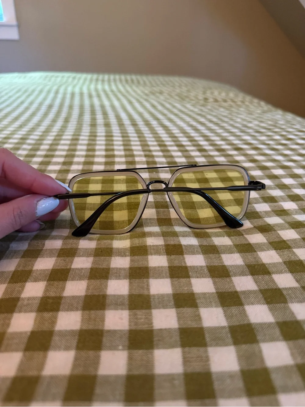 Free People Yellow Lens Aviator-Style Sunglasses